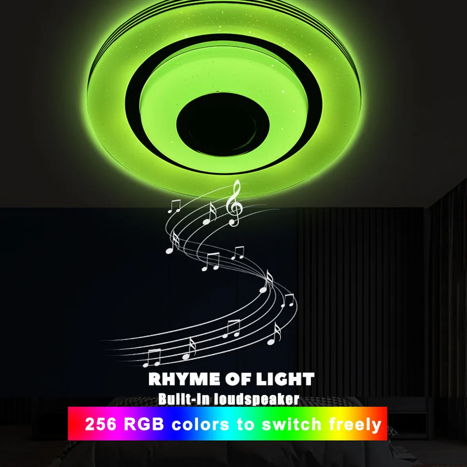 スマートLEDシーリングライト,36W,100-265V,Tuya,Wi-Fi,Bluetooth