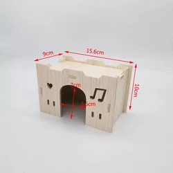 Solid Wood Small Animal Villa Nest - Cozy Hideaway and Playhouse (Music note house)