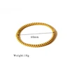 Waterproof 18k gold plating Stainless Steel Bamboo Cuff Bracelets Bangles for Woman Gold Color Wedding Female 5