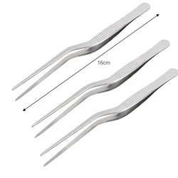 Stainless Steel Kitchen Tweezer Utensil - Versatile BBQ & Cooking Tool (3PCs (16cm))