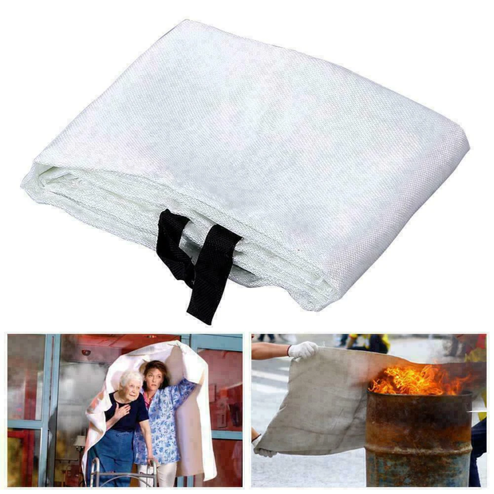 

FireBlanket Fiberglass Fireproof Cloth Fire Flame Retardant Emergencys Survival Safety Cover Fire Emergencys Blanket Kitchen Car
