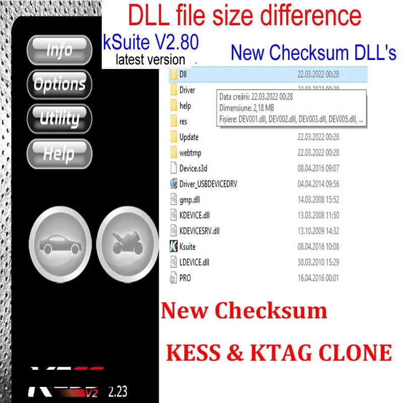 New Checksum 2022 KESS & KTAG CLONE + Ksuite V2.80.