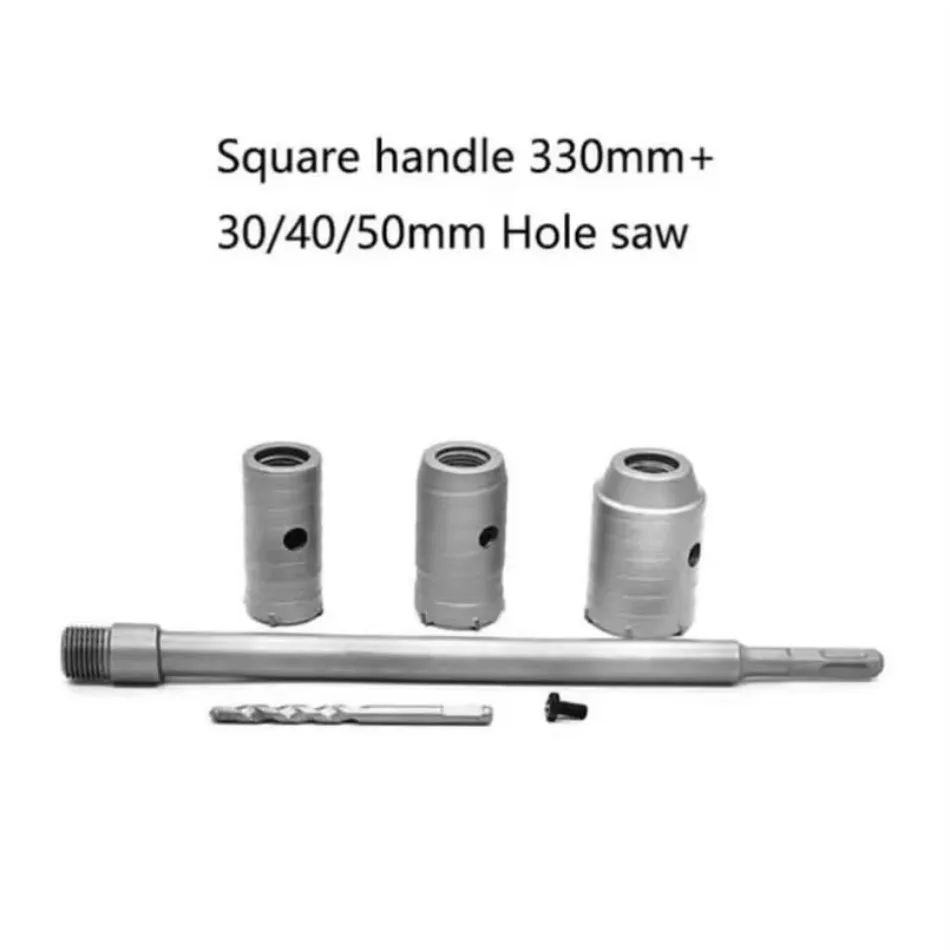Air Conditioner Hole Saw Set for Cement Stone Brick Wall Drilling Concrete Wall Hole Opener Carbide Electric Hammer Drill Tool