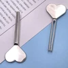 Stainless Steel Manual Toothpaste Squeezer Heart shaped Metal Dispenser Tube Squeezer Key Roller Set Bathroom Accessories 5