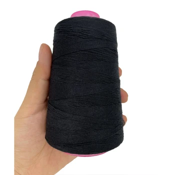 Filo per tessitura nero spesso 100% poliestere per realizzare parrucche per cucire trama dei capelli filo per cucire per estensioni dei capelli per donne