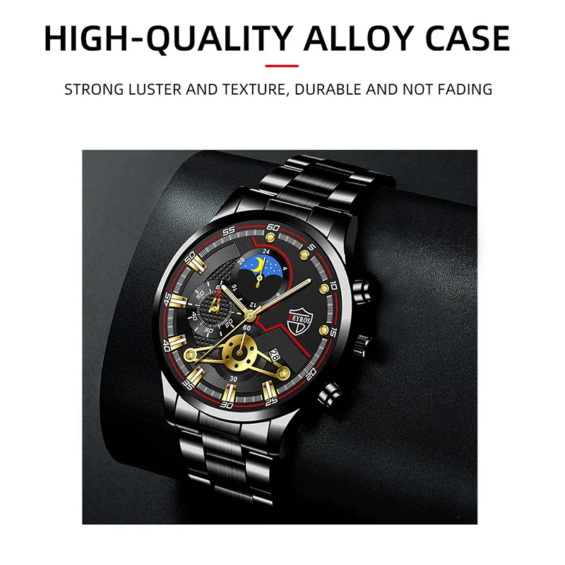 2022 Men Watch Top Luxury Brand Quartz Mens Watches Chronograph Gold Reloj Hombre Sport Wristwatch Man Relogio Masculino