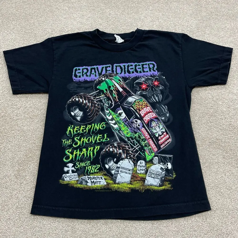 Grave Digger Monster Truck T Shirt Vintage Nelle Taglie Da S A 5Xl Tt5259