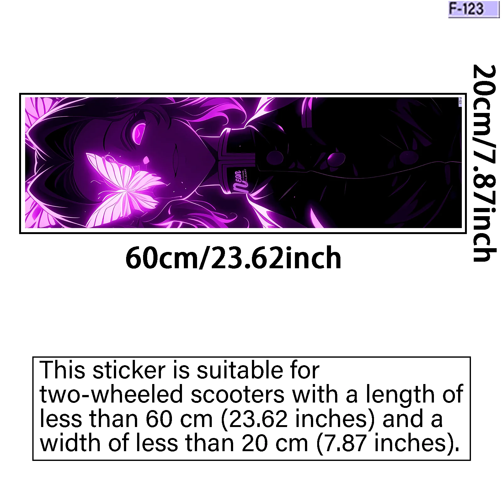 Purple Butterfly Girl Scooter & Skateboard DIY Non-Slip Sticker