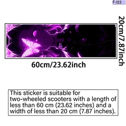 Purple Butterfly Girl Scooter & Skateboard DIY Non - Slip Sticker (1PC)