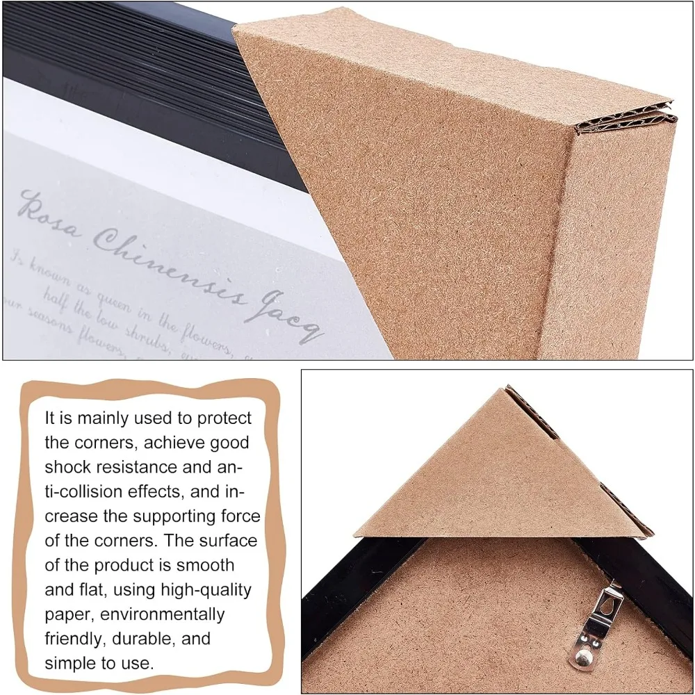 100pcs Frame Corner Protectors Cardboard Protectors Frame Cardboard Corner for Shipping Packing or Moving Fits