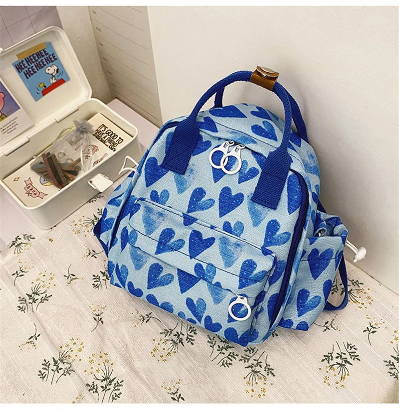

Women Backpack Students Schoolbag Books Girls Ins Fashion Traveling Shopping Shoulder Multifunctional Patchwork Splicing Colour