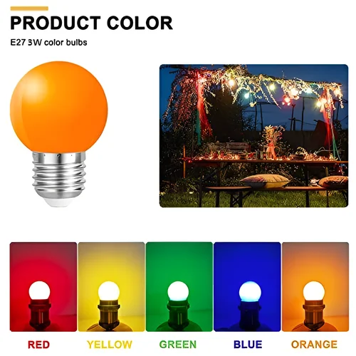 LED 컬러 전구 바 에너지 절약 램프, 레드 그린 블루 옐로우 오렌지 핑크 퍼플 크리스마스 장식, 10 개, 20 개, 30 개, 5W, AC220V 5