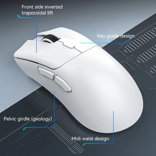 Wireless Gaming Mouse Wired/2.4G/BT5.2 Ergonomic Computer Mouse PAW3311 Optical Mice for Laptop/PC/iPad/Tablet/Mac/Office/Games 2
