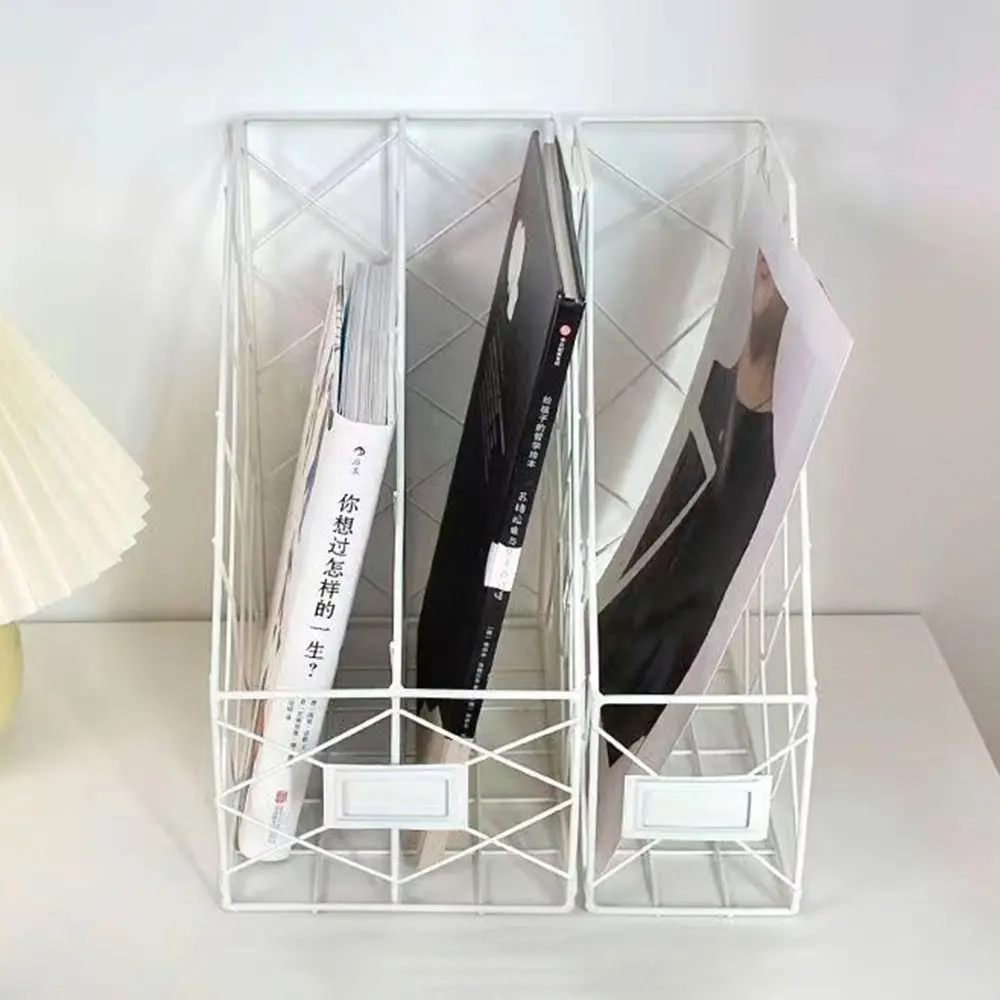Mesh Metal Desktop File Shelf Vertical Wrought Iron File Holder High Appearance Level Multifunction Magazine Storage Rack,magazine holder,storage racks