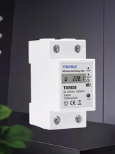  Tuya 60A Din Rail WIFI Smart Energy Meter Timer Power Monitor kWh Meter Wattmeter 110V 220V Smart Life Alexa Google Home Alice 