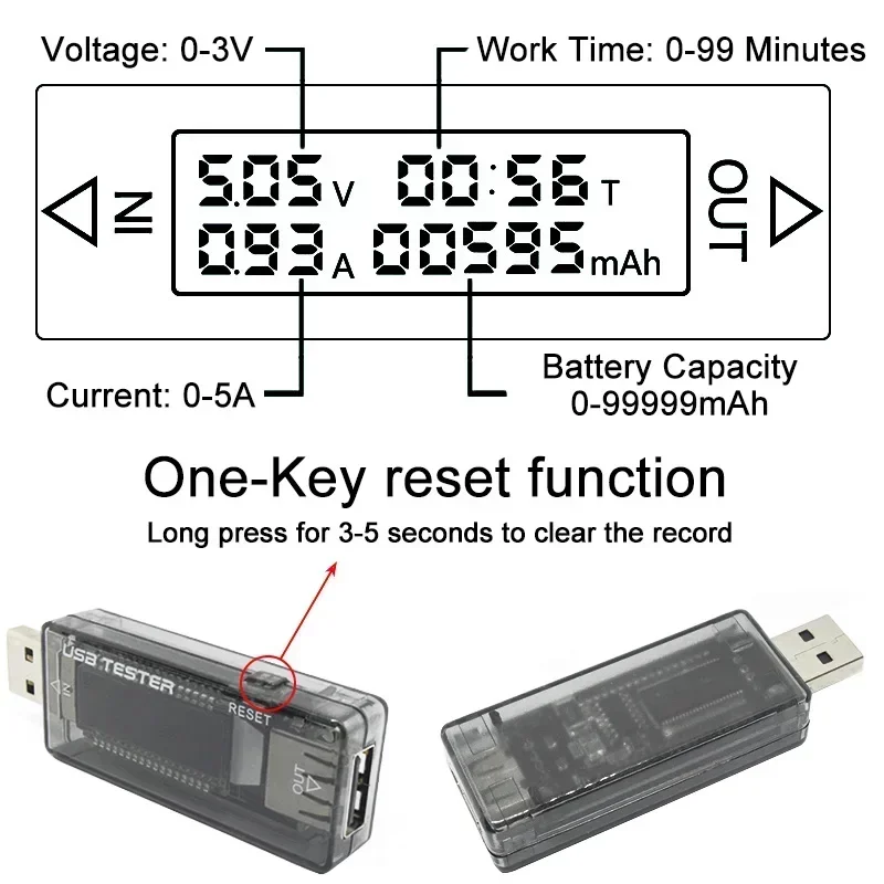 Multi-Functional LCD Digital Power and Charging Monitor