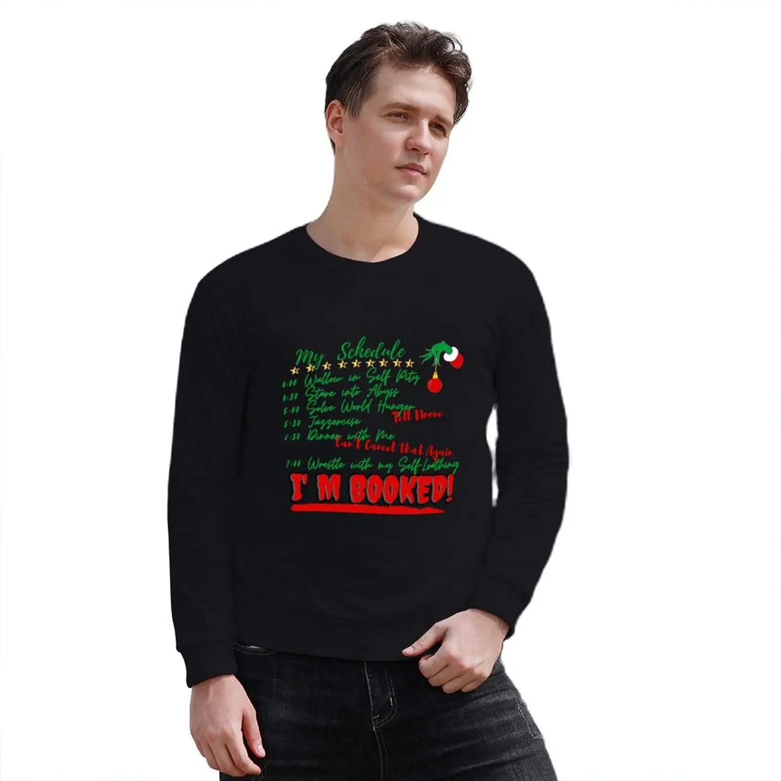 New My Schedule Sweatshirt korean style clothes graphic t shirts men korean clothes sweatshirt male
