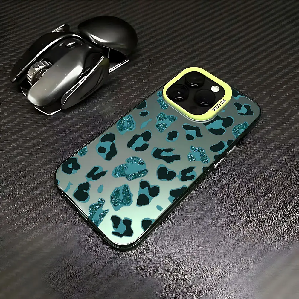 Shiny Colorful Leopard Print Anti-Fall Phone Case