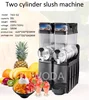 Commercial Frozen Drink Slush Machine 15L*2 Margarita Slush Soft Ice Cream Juice Machine 15L Each Bowl Smoothie Beverage Machine 2