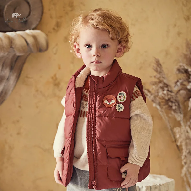 

Dave Bella Children Plush Vest Tank Top Clothing 2023 New Autumn Winter Boy’s Fashion Casual Comfortable Party Outdoor DB4236711