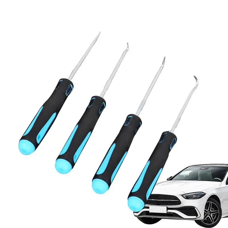 

Precision Automotive Hook Set 4pcs Car Auto Vehicle Oil Seal Screwdrivers Set Auto Gasket Puller Remover Pick Hooks tools