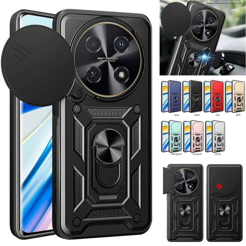 Armor Shockproof Back Cover with Magnetic Ring Holder