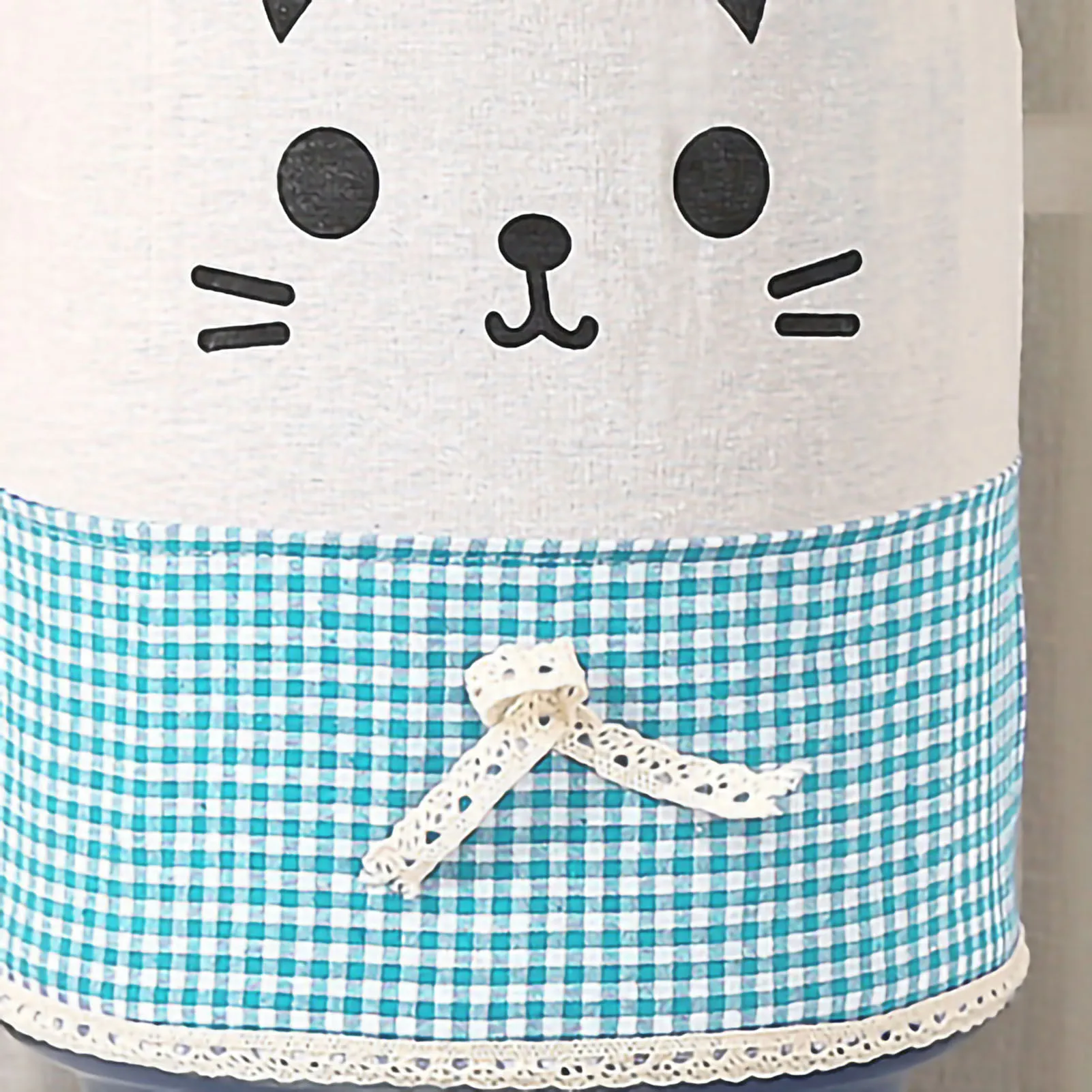 Water Dispenser Cover Water Dispenser Bucket Cover Cute Cartoon Plaid Cat Drinking Fountain Barrel Dust Case For Home Office