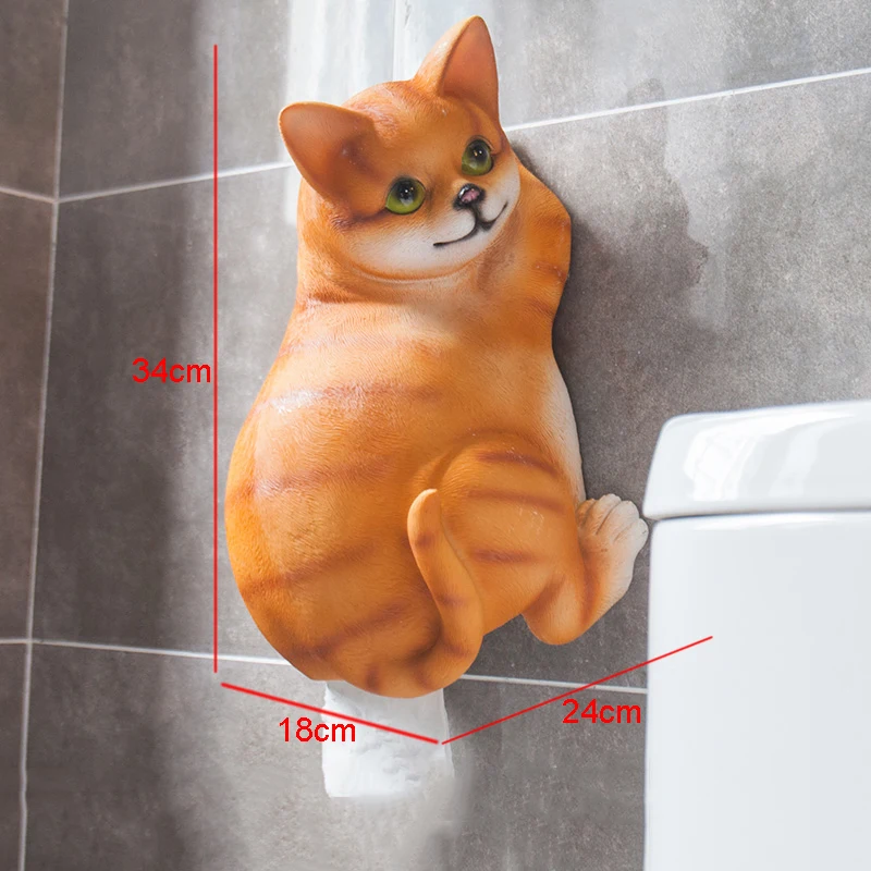 

Resin Tissue Holder Animal Shape Roll Paper Toilet Paper Storage Rack Home Napkin Holder Bathroom Wall Mounted Tissue Rack Shelf