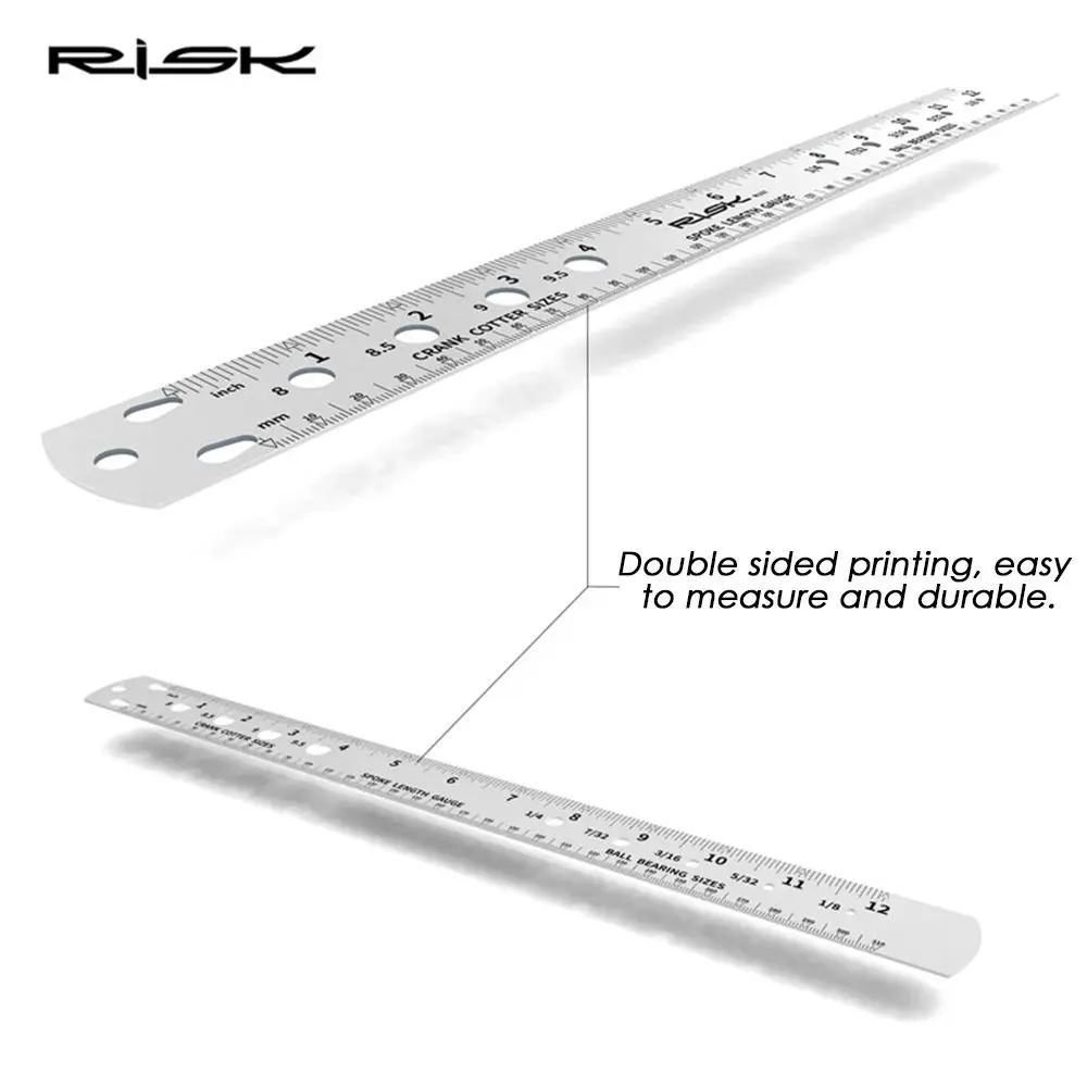 Spoke Length Parts Measuring Ruler Gauge Bike Hub Axle Positioning Measuring Tool RL237 RISK Bicycle Spoke Tool bicycle parts bicycle spokes