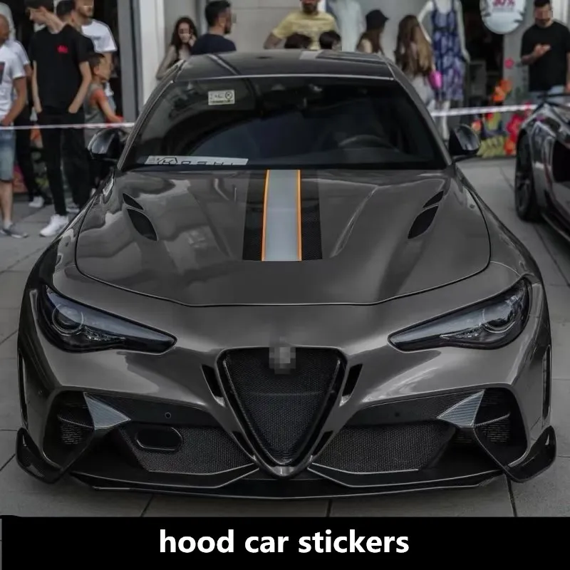 

New hood car stickers FOR Alfa Romeo GTAM Giulia Stelvio personality modified hood pull flower car film