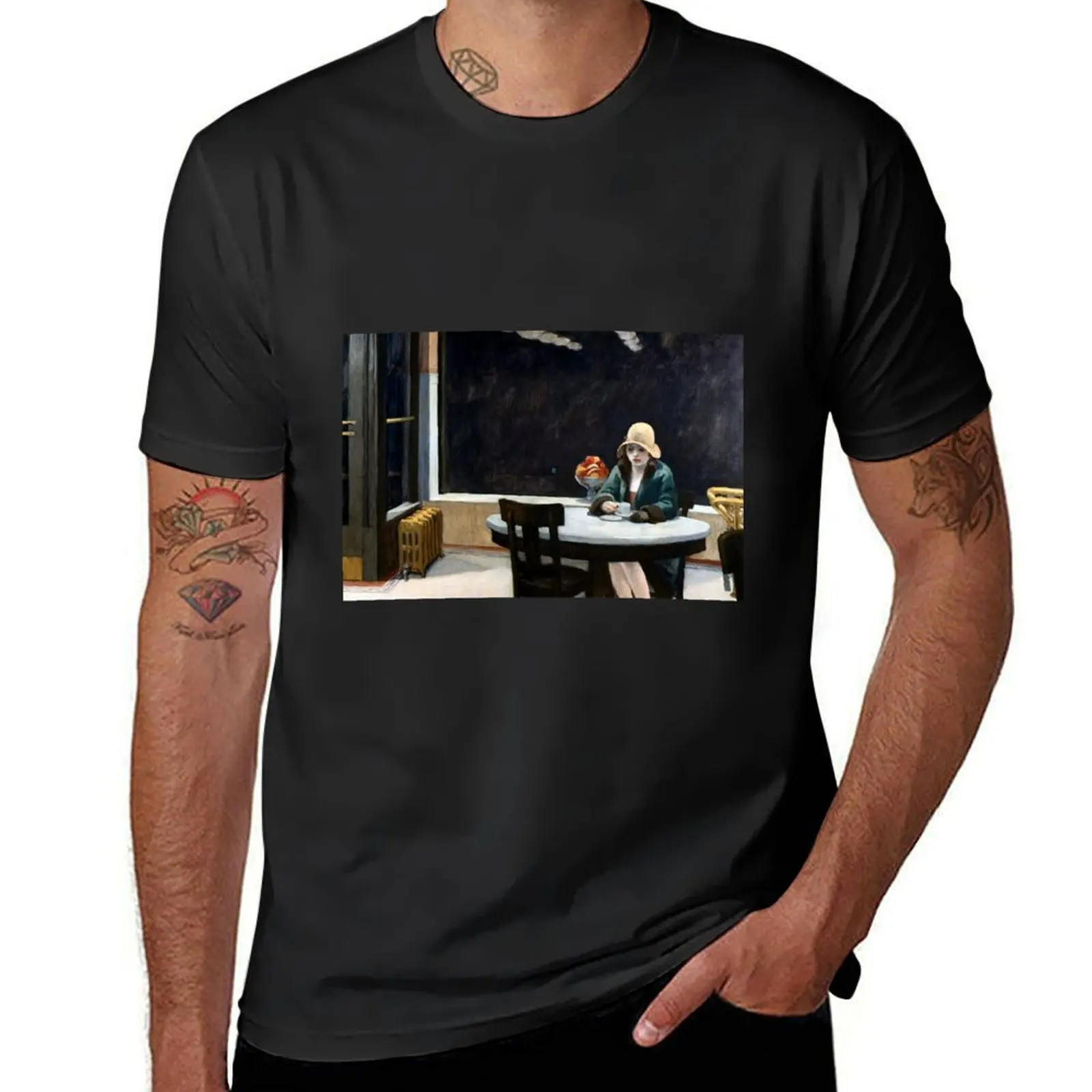 Automat 1927Edward Hopper T-Shirt animal prinfor boys oversized funny t shirts for men