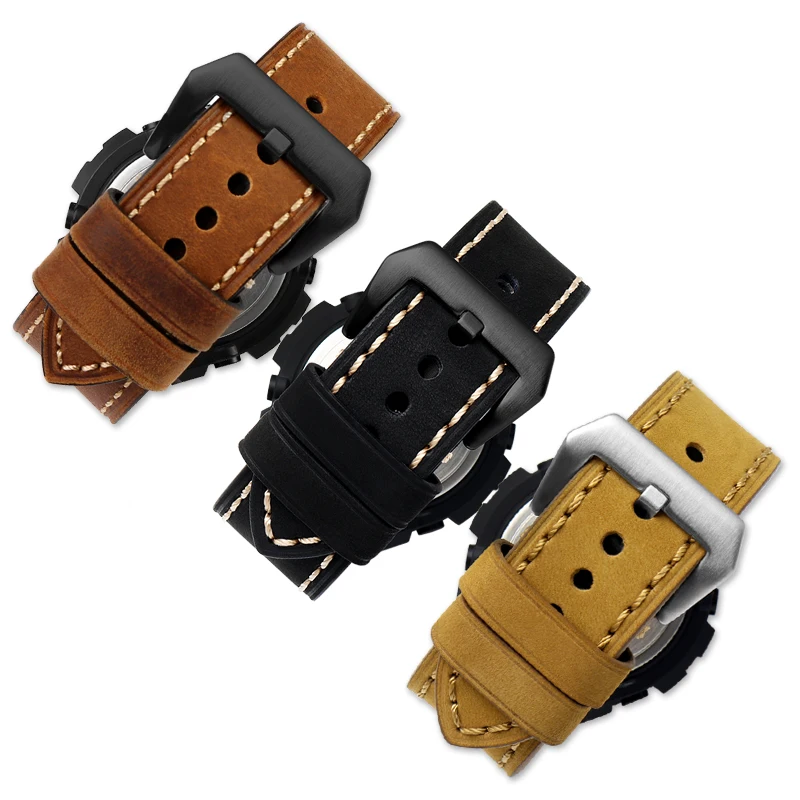 Richie Strap ] 22 mm 5 anelli cinturino in nylon per orologio GSteel Metal Adapters Kit per Casio GShock G-Steel Modelli GST100 GSTB100 GST300 GST400 GST410 GSTW120L GSTW310, cachi, cinturino