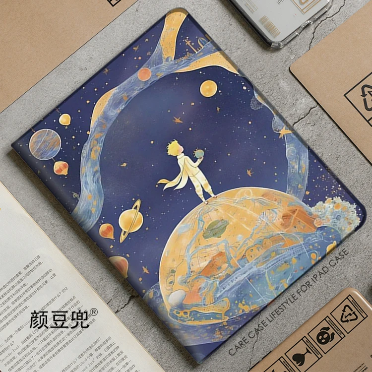 

Le Petit Prince Anime Case For Samsung Galaxy Tab A7 Lite 8.7 2021 Case S9 Plus Tri-fold stand Cover Galaxy Tab S6 Lite S8 Plus