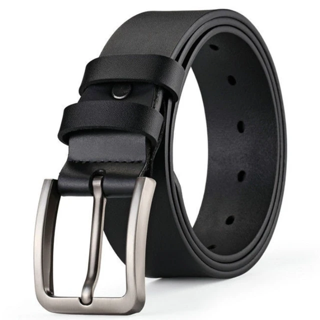 Ceintures à boucle ardillon carrée en alliage pour hommes, nouvelle collection d'affaires et de loisirs, marque célèbre de luxe de styliste, ceintures en jean en cuir Pu pour hommes 1