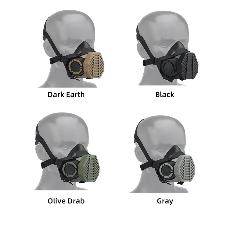 Tactical Half-mask Respirator For Airsoft And Outdoor Activities_voghion.com