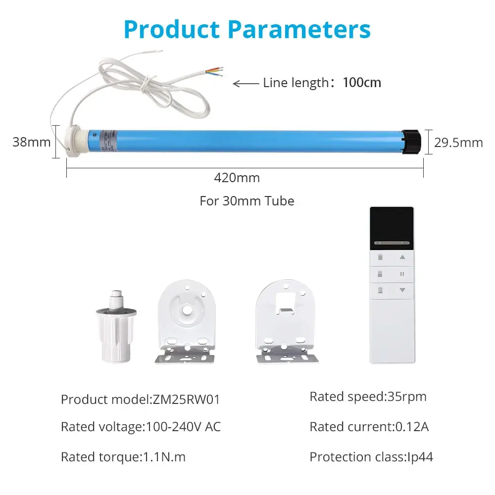 zemismart tuya wifi smart roller shade motor tubo 05