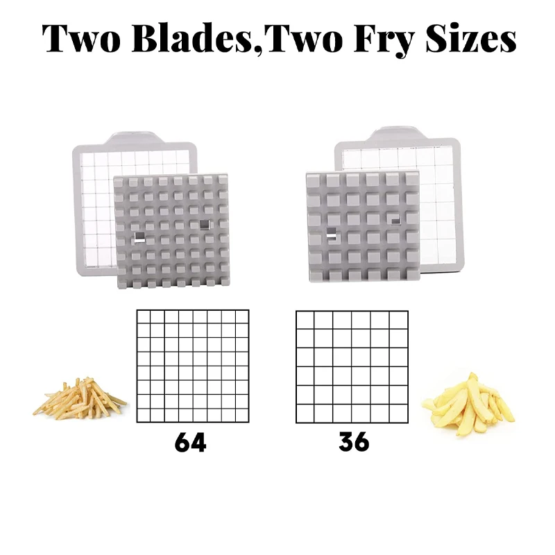 Manual Potato Cutter Stainless Steel French Fries Slicer french fry cutter vegetable slicer Potato Chips Maker Meat Chopper Dicer Cutting Machine Tools for Kitchen