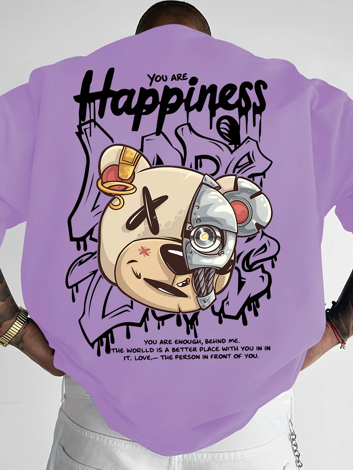 Camiseta De Manga Corta Con Cuello Redondo, Divertida