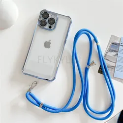 Luxury Shockproof Crossbody Lanyard Strap Phone Case with Clear Silicone Back Cover for Nova 6 (5G) (4)