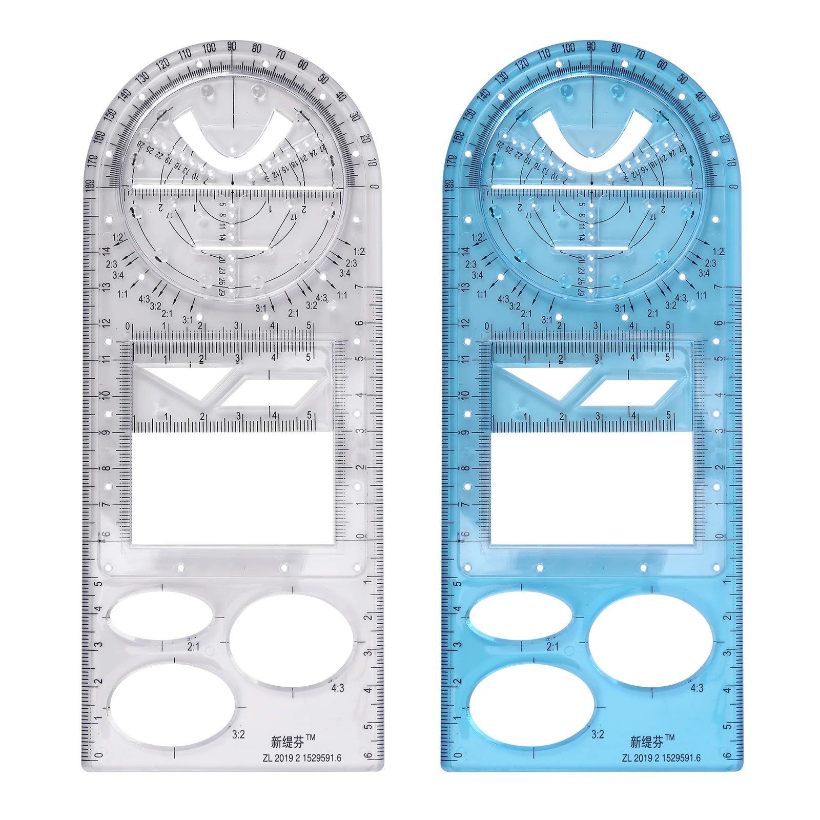 Geometric Ruler Geometric Drawing Template Measuring Tool For School Office Architecture Supply geometry set
