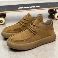 British Style Men's Suede Shoes Autumn Winter New Plush Retro Trend Low Top Shoes Men's Oxford Shoes Versatile for Daily Use 2