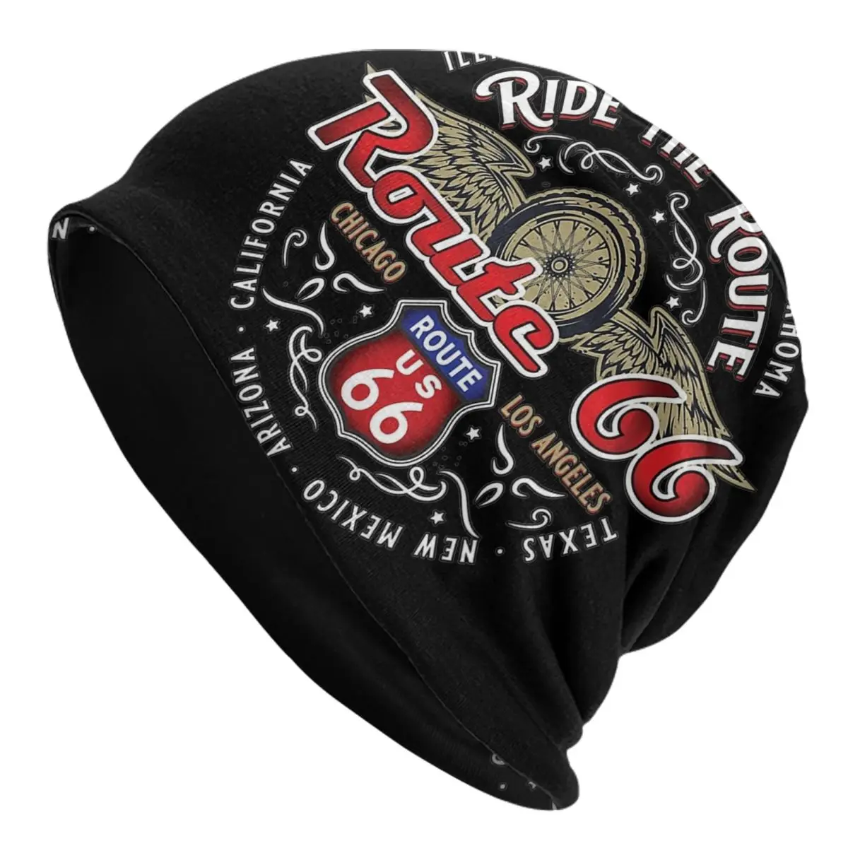 HighwayTravelUSCapsTheRoute66CoolUnisexStreetSkulliesBeanies