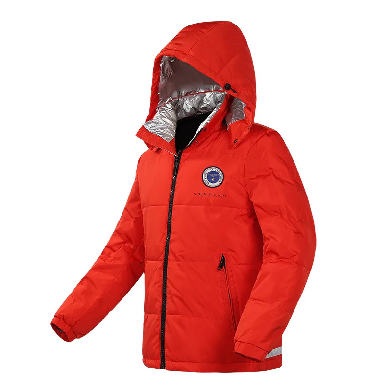 -20 Degree Winter Parkas Men Down Jacket Men Puffer Jacket White Duck Down Jacket Hooded Snow Outdoor Thick Warm Padded Coat