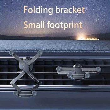 Support de téléphone portable en alliage invisible rotatif à 360 ° pour voiture, support de gravité, support GPS, support cellulaire