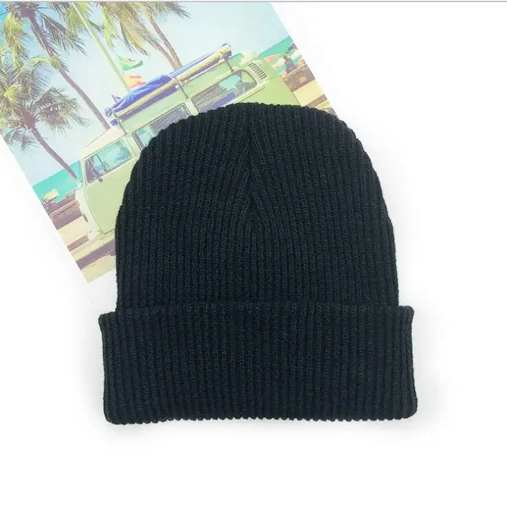 

2023New Unisex Winter Warm Beanies Knitted Solid Hat for Men Women Stretch Soft Cap