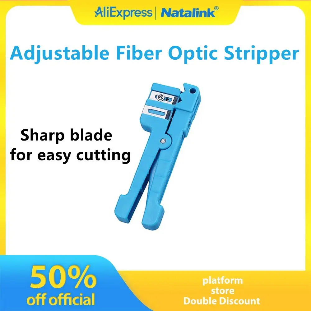 Natalink 조정 가능한 광섬유 스트리퍼 및 케이블 슬리터 (03.2mm / 3.25.6mm / 4.87.9mm 동축 케이블용)