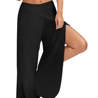 Women Plus Size Wide Leg Pants Loose Fitness Dance Yoga Split Trousers Female Elastic Wasit Casual Workout Solid Summer Clothing - Image 5