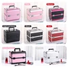 Makeup Train Case Pro Adjustable 4 Sliding Trays Cosmetic Case Storage Organizer Box Lockable Compartments 3