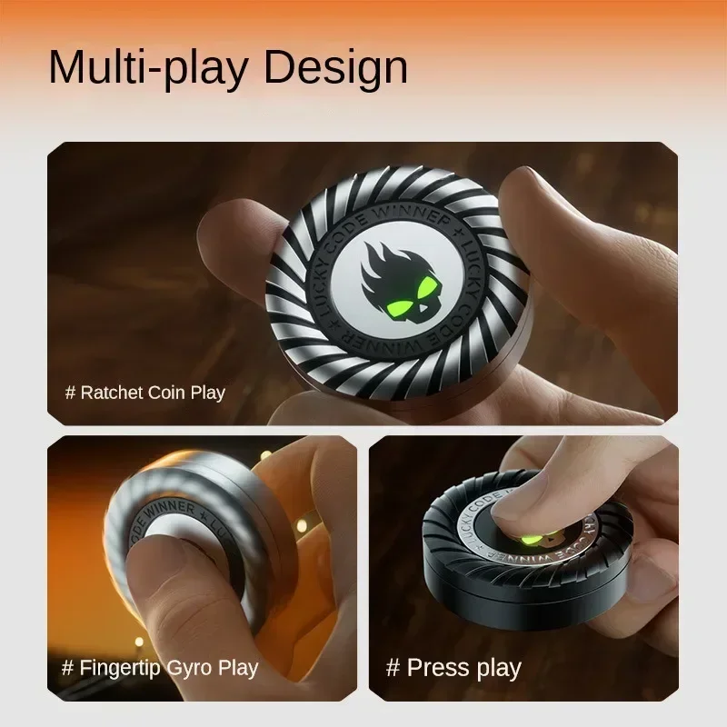 Magnetic Push Coin Fidget Spinner Clicker 3in1 Stress Relief Toy Haptic Antistresse Mini Fidget Creative Luminous Best Sensory