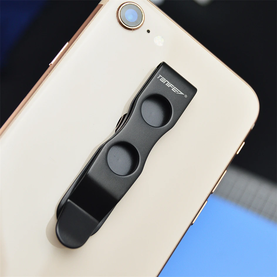 TONIFE Multipurpose Clip Mountable Attachable Pocket Clip for Belt Holster for Smartphones Hip Clip Stainless Steel Adhesive
